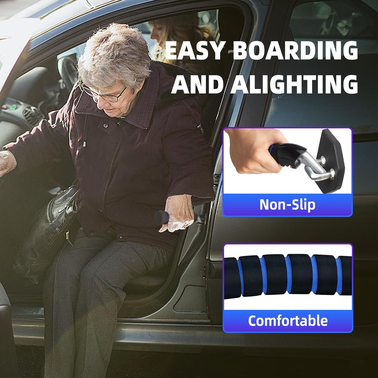 Heavy-Duty Car Door Assist Handle (400 lb Capacity) | Portable Vehicle Transfer Aid
