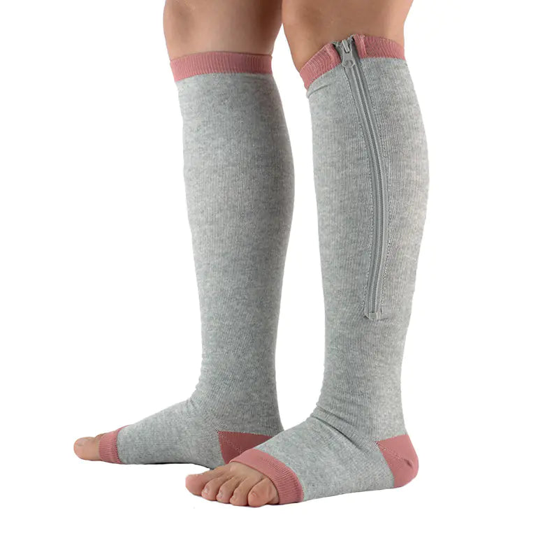 Zipper Compression Socks for Support and Comfort