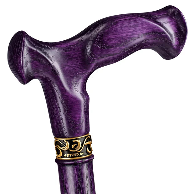 Asterom Vesper Ergonomic Wooden Walking Cane | Handcrafted Oak Cane