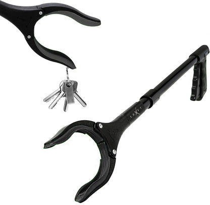 2-Pack Foldable Reacher Grabber Tool with Magnetic Tip | 19" Rotating Pickup Tool | Black