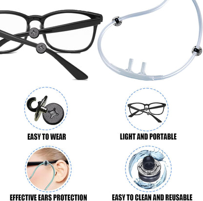 Oxygen Cannula Glasses Clip | Ear Saver Holder for Nasal Oxygen Tubing