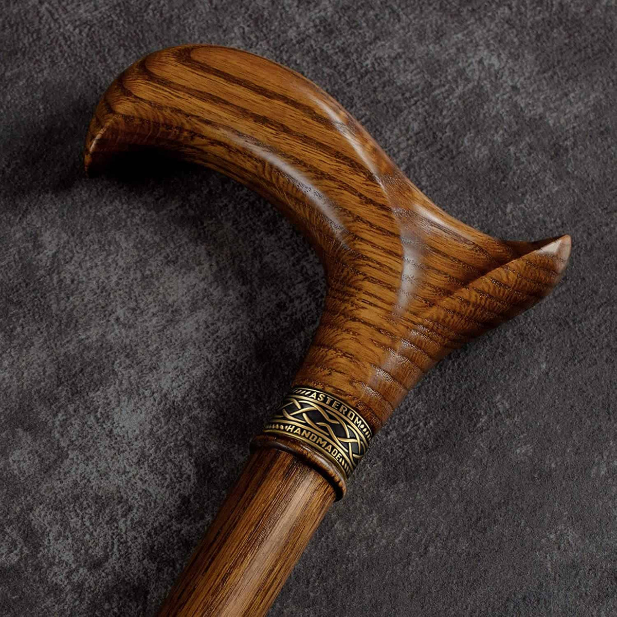 Asterom Derby Oak Walking Cane | Ergonomic Wooden Cane
