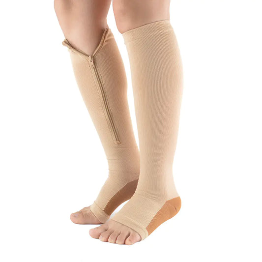 Zipper Compression Socks for Support and Comfort