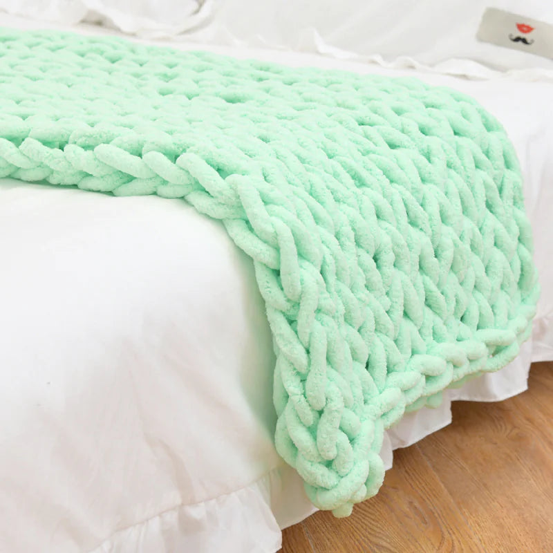 Weighted Knitted Wool Blanket | Calming Comfort for Rest & Relaxation