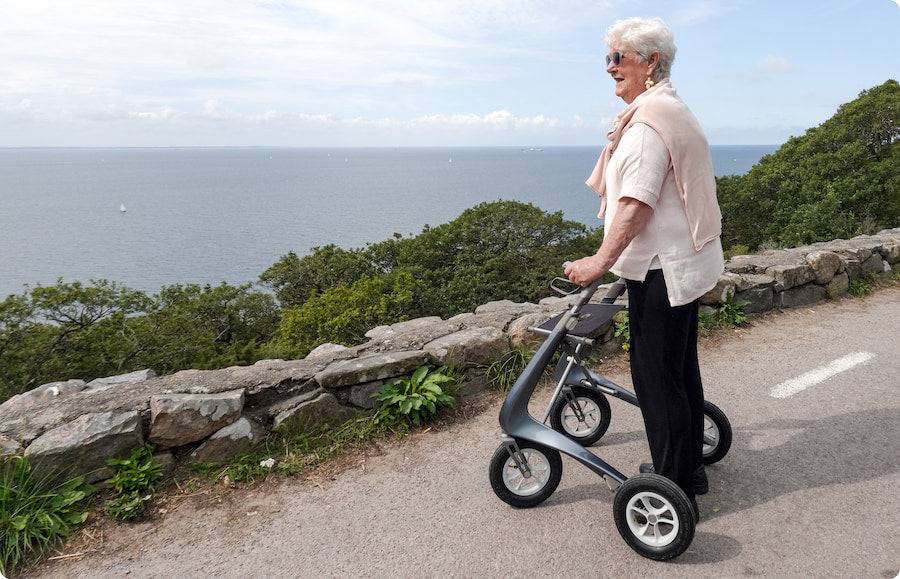 byACRE Carbon Overland Rollator Walker | Lightweight All-Terrain Rollator