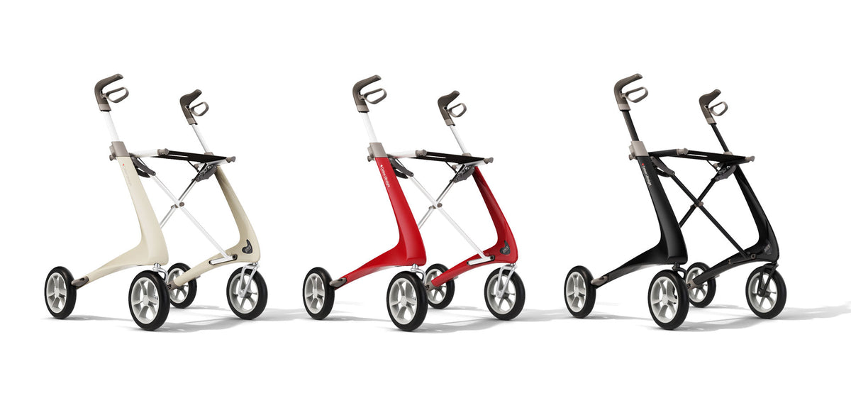 byACRE Carbon Ultralight Rollator Walker – angled view