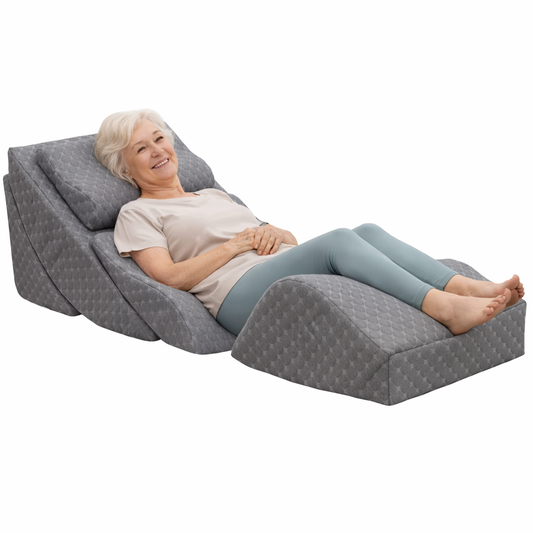 5-Piece Adjustable Orthopedic Bed Wedge Pillow Set | Full-Body Recovery & Sleep Support | Reflex Mobility