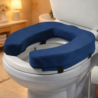 2-Inch Raised Toilet Seat Cushion | Portable Firm Toilet Riser for Easier Transfers