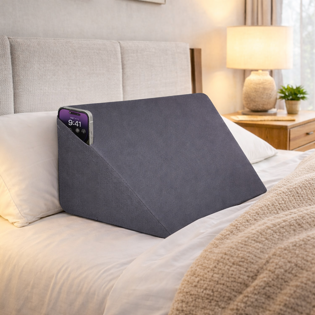 Bed Wedge Gap Filler Pillow | Headboard Support & Sleep Comfort