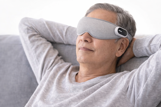 Heated & Cooling Eye Massager Mask | Vibration Therapy for Eye Strain & Sleep Support
