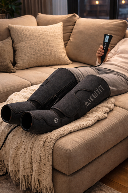 Air Compression Leg & Foot Massager with Heat | Circulation & Recovery Support