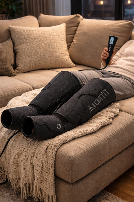 Air Compression Leg & Foot Massager with Heat | Circulation & Recovery Support