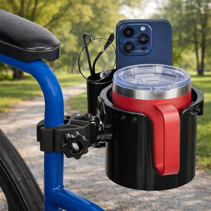 Multifunction Rollator & Mobility Cup Holder with Storage
