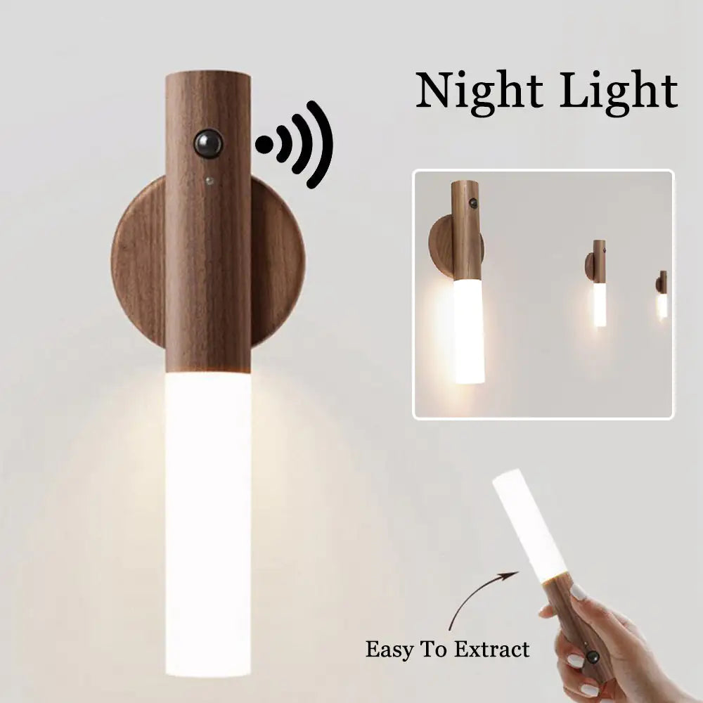 Motion Sensor LED Night Light | Magnetic USB Rechargeable Wall & Cabinet Light