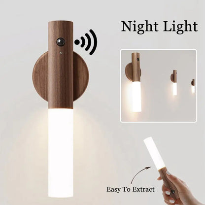 Motion Sensor LED Night Light | Magnetic USB Rechargeable Wall & Cabinet Light