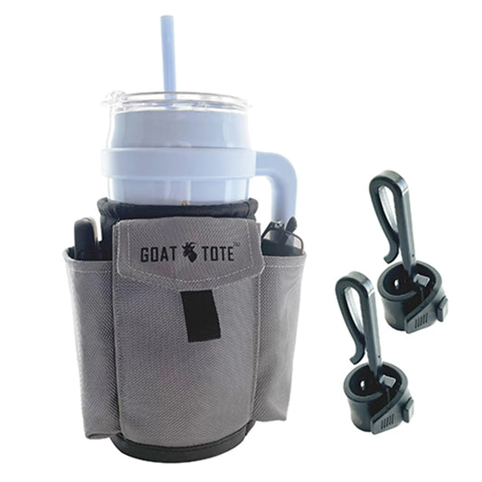 Goat Tote Mobility Tote Bag & Cup Holder with Cane Clips