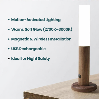 Motion Sensor LED Night Light | Magnetic USB Rechargeable Wall & Cabinet Light