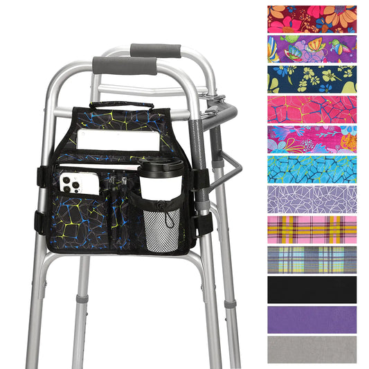 Side Walker Organizer Bag | Double-Sided Storage with Cup Holder (Multicolor)