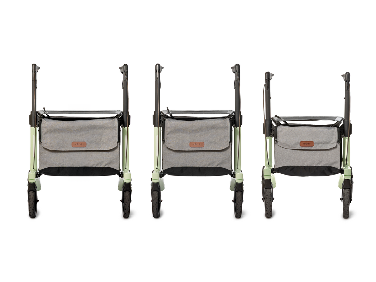 Rollz Air Lightweight Carbon Fiber Rollator Walker – front view