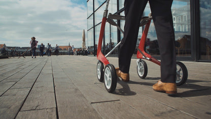 byACRE Carbon Ultralight Rollator Walker – red in use 2