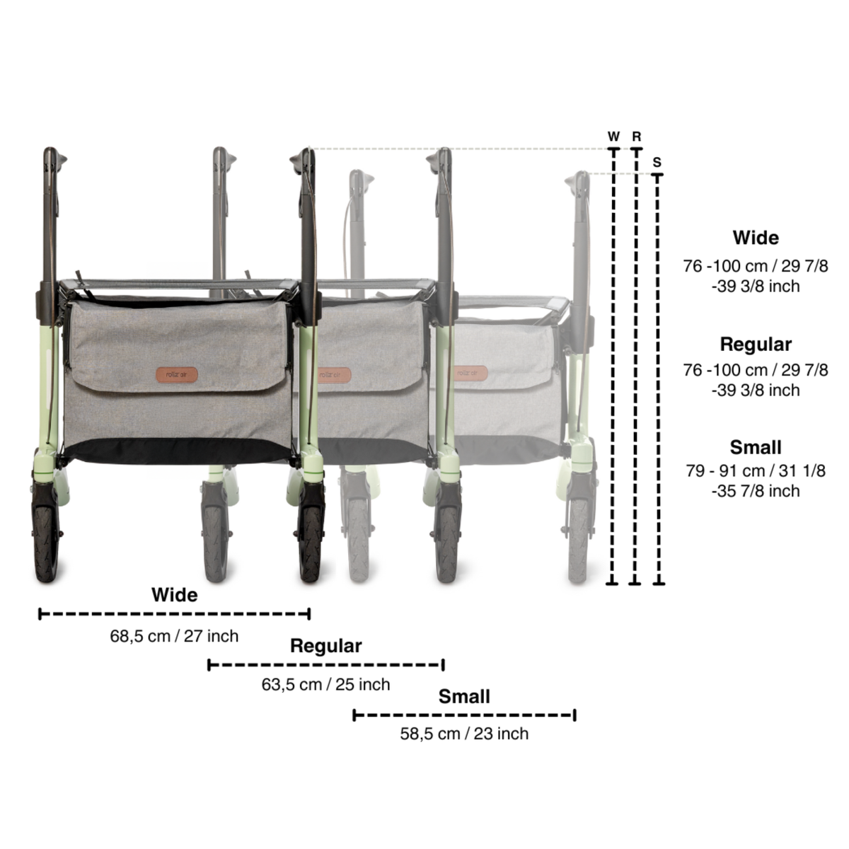 Rollz Air Lightweight Carbon Fiber Rollator Walker – alternate view 21