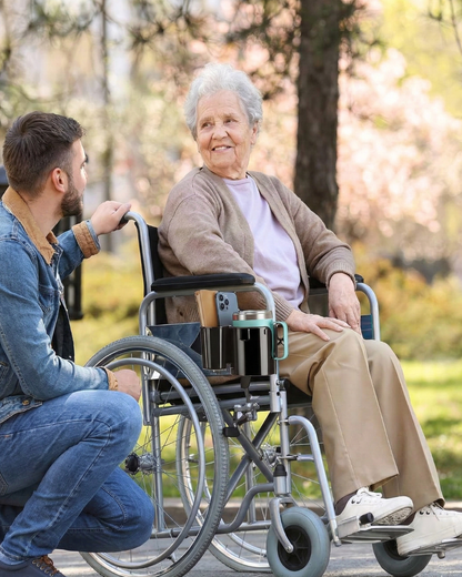 Multifunction Rollator & Mobility Cup Holder with Storage