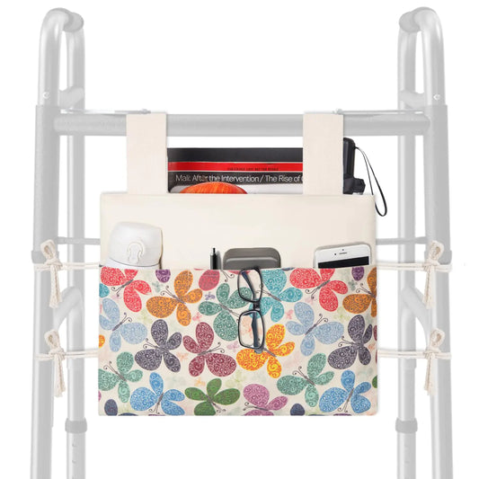Walker Storage Bag | Everyday Essentials with Cup Holder (Butterfly)