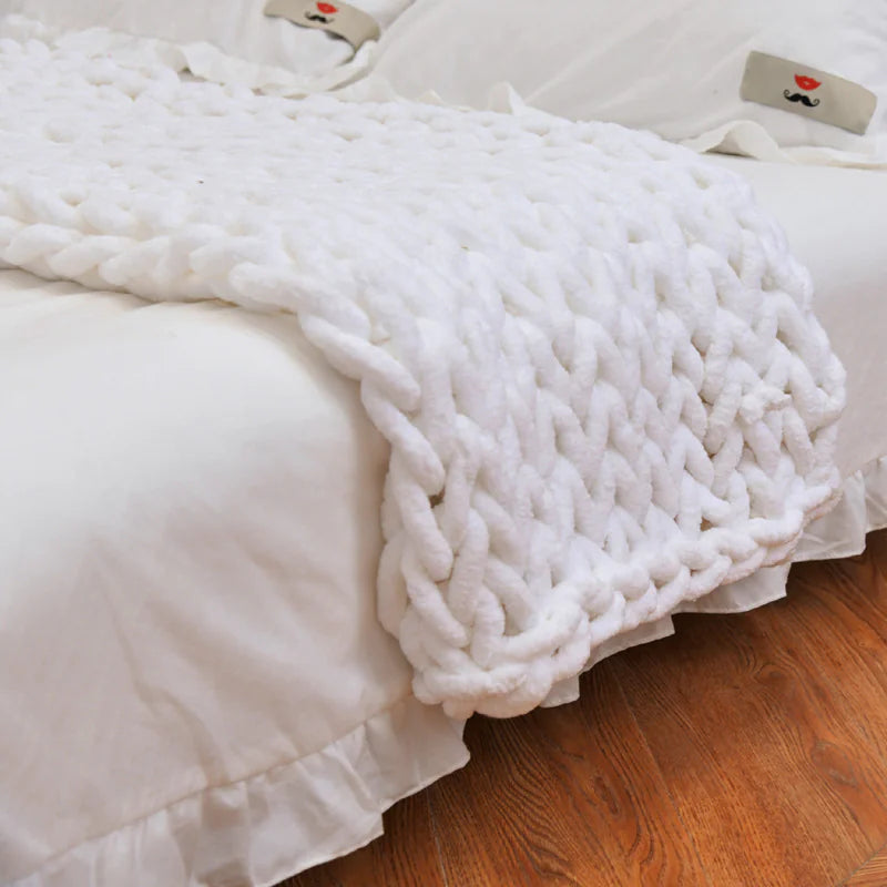 Weighted Knitted Wool Blanket | Calming Comfort for Rest & Relaxation