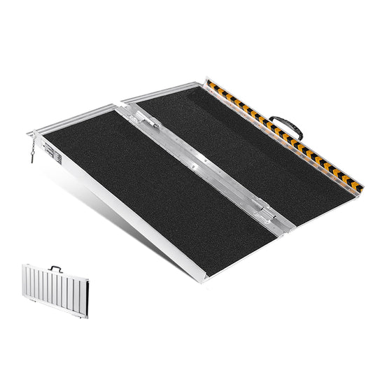 Portable Wheelchair Ramp | Foldable Non-Slip Mobility Ramp with Carry Handle