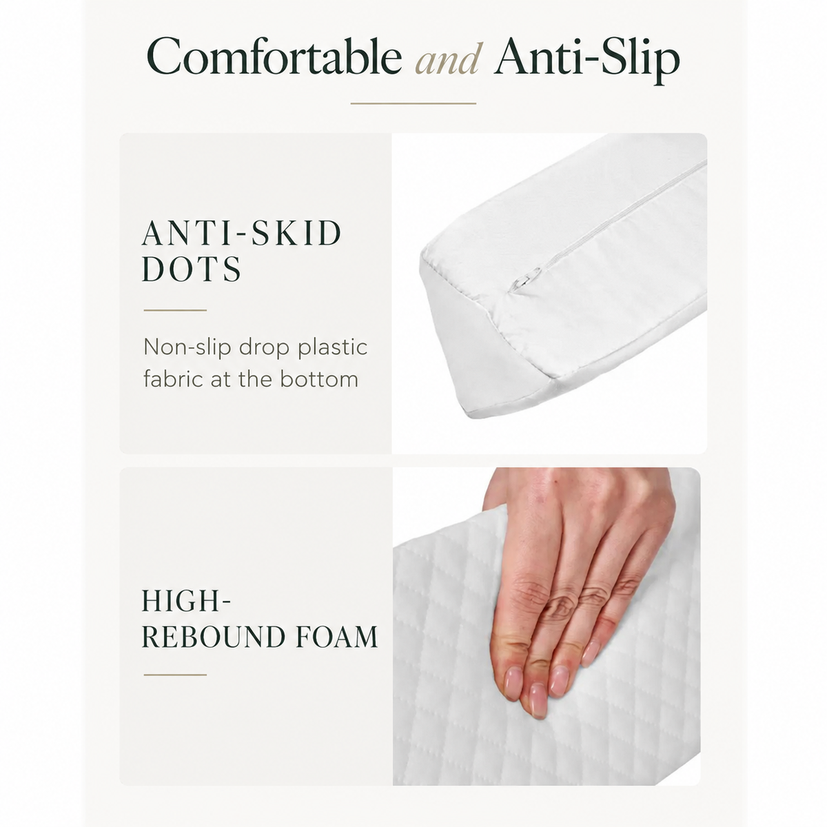 Soft Bed Safety Bumper | 56" Non-Slip Foam Bed Rail Alternative