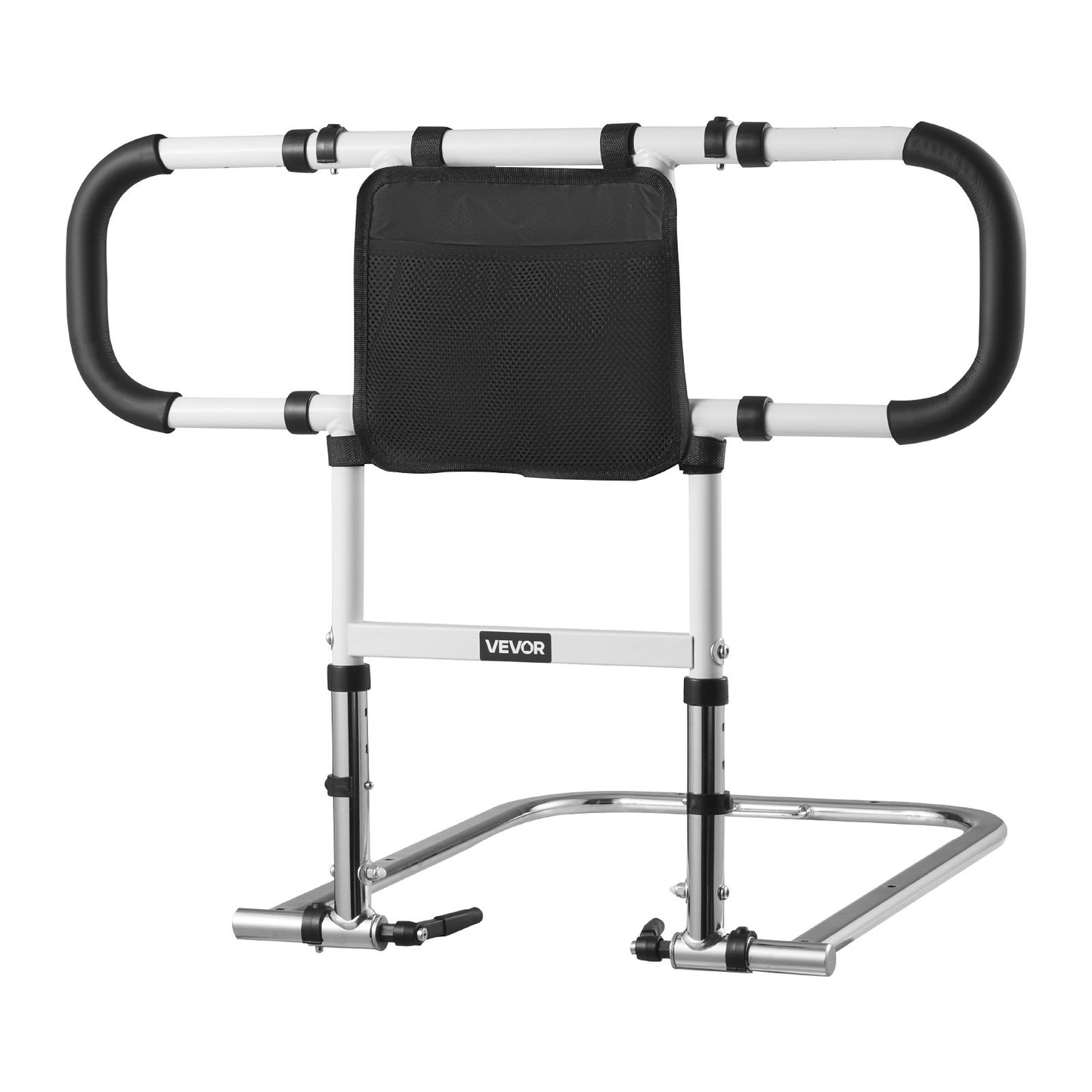 Adjustable Bedside Support Rail | Foldable Bed Assist Bar with Padded Handle | Fits King, Queen, Full, Twin