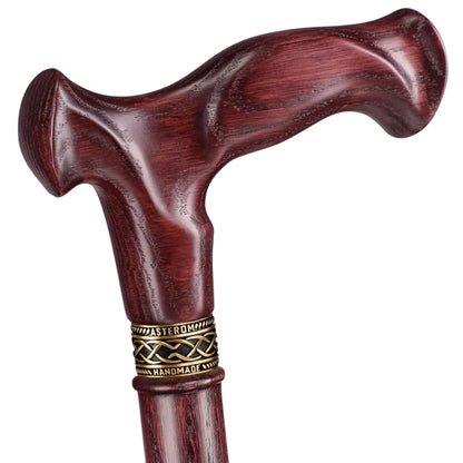 Asterom Vesper Ergonomic Wooden Walking Cane | Handcrafted Oak Cane