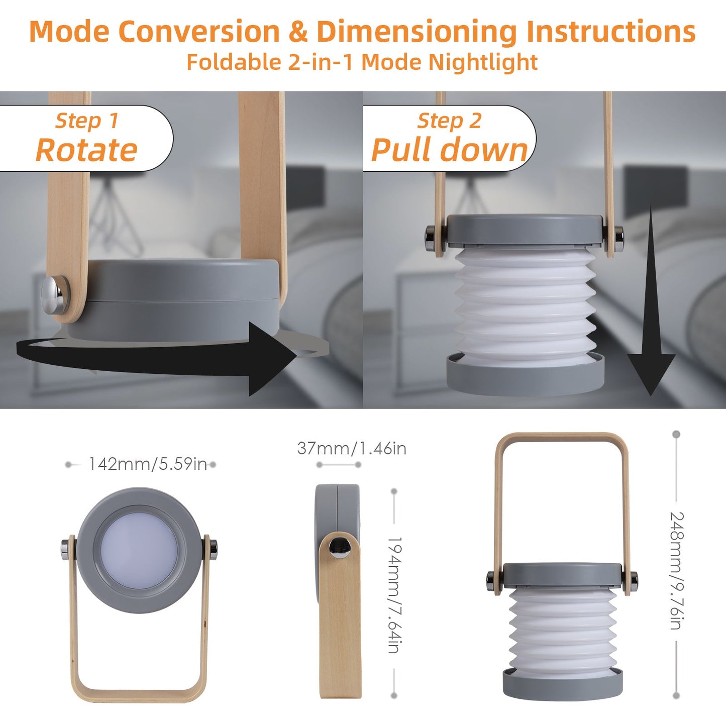 Lantern Light Night Light Telescopic Led Table Lamp Usb Light Portable Light