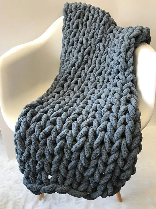 Weighted Knitted Wool Blanket | Calming Comfort for Rest & Relaxation