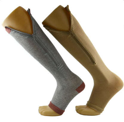 Zipper Compression Socks for Support and Comfort