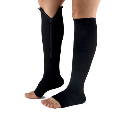 Zipper Compression Socks for Support and Comfort
