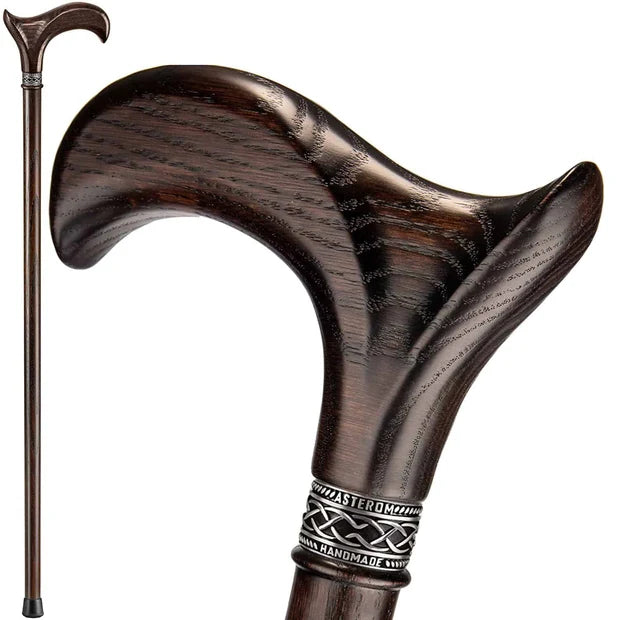 Asterom Derby Oak Walking Cane | Ergonomic Wooden Cane